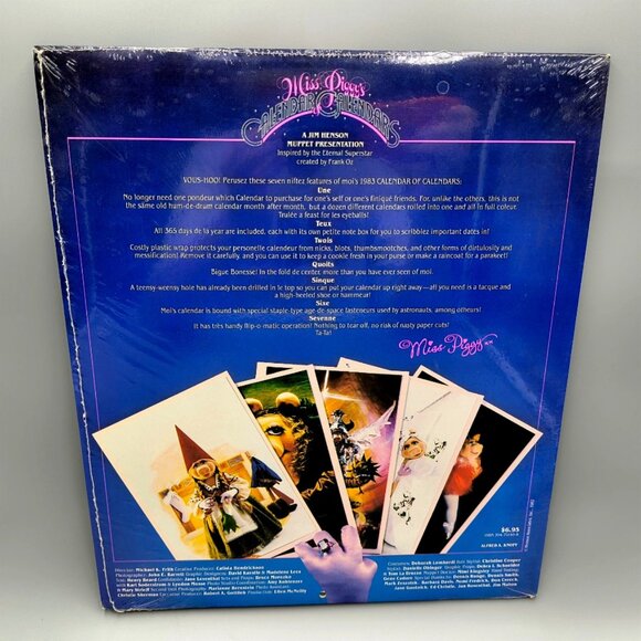 1983 Miss Piggy Muppets Wall Calendar of Calendars with Centerfold SEALED - Picture 2 of 6